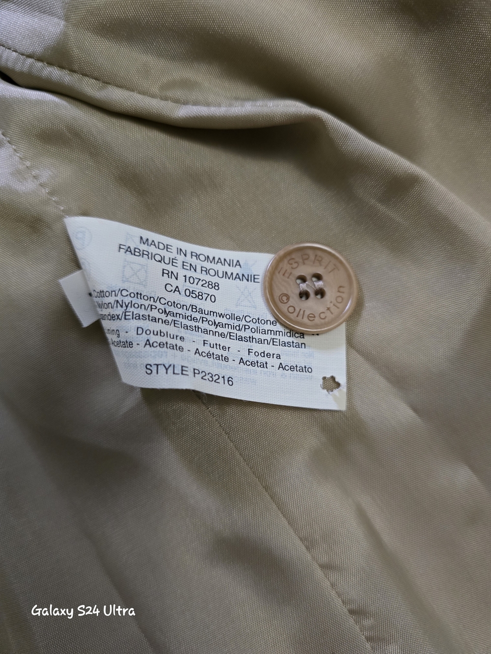 Esprit Women's Tan Tailored Blazer Jacket - Picture 7 of 7